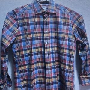Men's Plaid Button-Up Shirt in Multicolor
